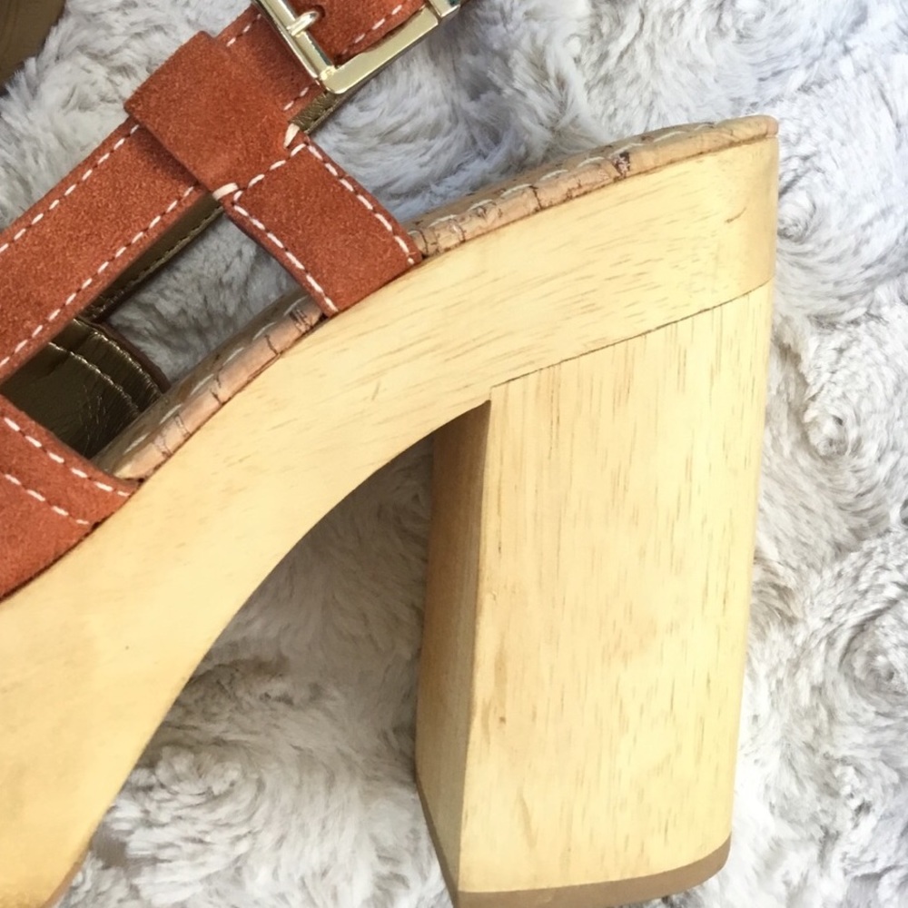 Sam Edelman ginger spice Mae wood platform sandals - Picture 3 of 5